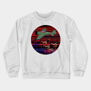 Airplane and Storks Crewneck Sweatshirt